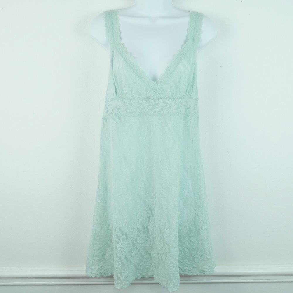 Vintage Hanky Panky Lace‎ Slipdress L Sheer Nightgown Babydoll Y2K USA Coquette
